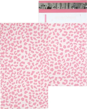 Inspired Mailers - Poly Mailers 6x9-100 Pack - Rose Gold Cheetah Mailers - Small Shipping Bags - Polymailers 6x9 - Small Package Bags - 6x9 Mailing Bags for Shipping