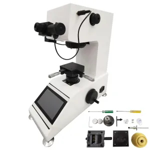 INTSUPERMAI Fully Automatic Micro Vickers Hardness Tester Color Touch Screen Vickers Hardness Tester 100X, 400X Test Microscope Magnification
