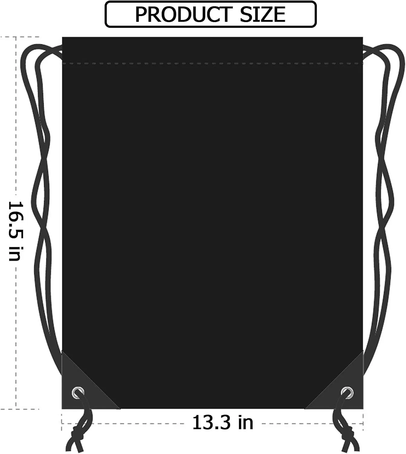 INVODA Drawstring Backpack Bulk String Backpack Drawstring Bags Sport Gym Cinch Bag Sackpack for Women Men (Black 12PCS)