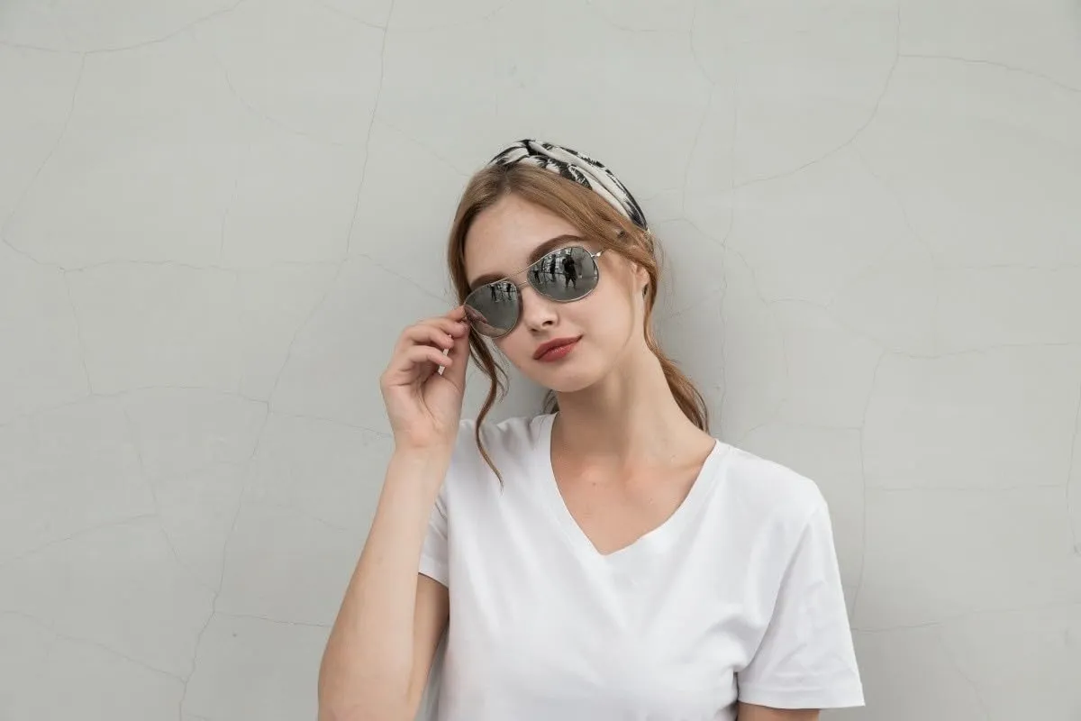 J S Premium Military Style Classic Aviator Sunglasses, Polarized, 100% UV protection for Men Women