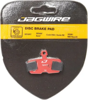Jagwire - SRAM Disc Brake Pads | Sport Semi-Metallic, Pro Extreme Sintered, Sport Organic Options | SRAM Code RSC, Code R