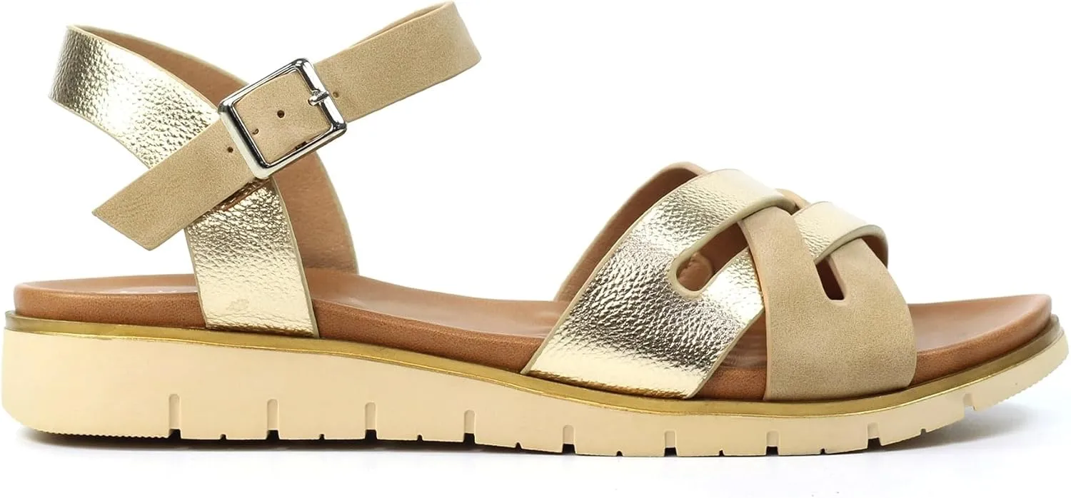Jane Gold Women's Sandals