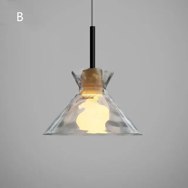 Japanese Ripple Glass Pendant Light