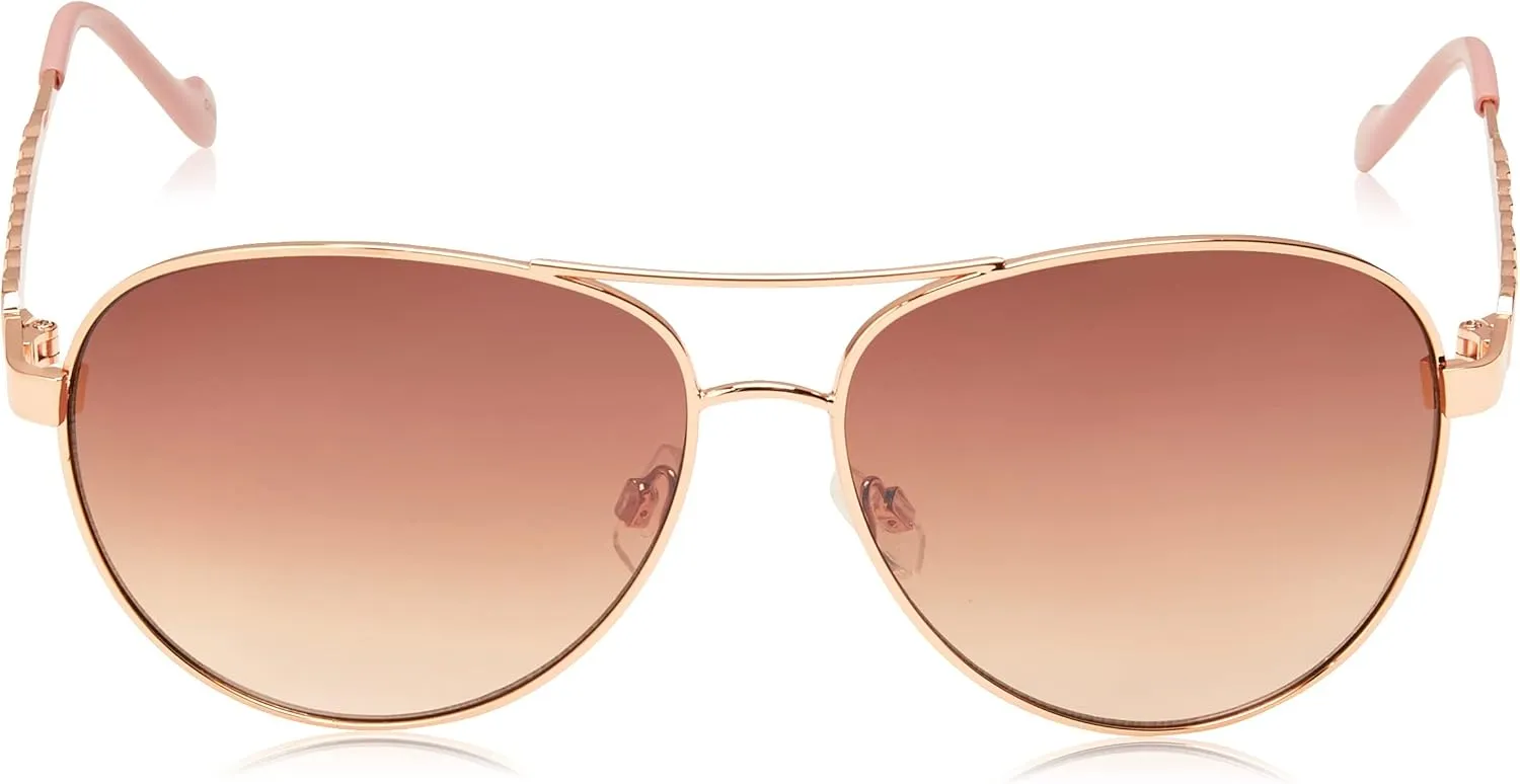 Jessica Simpson Women's J5702 Elegant Metal Aviator Pilot Sunglasses with UV400 Protection