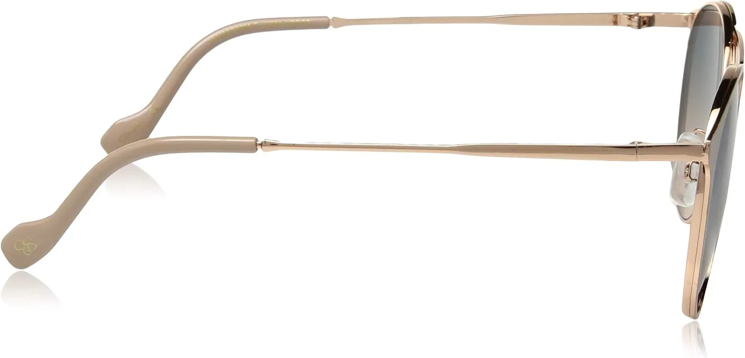 Jessica Simpson Women's J6222 Vintage Metal Round Sunglasses