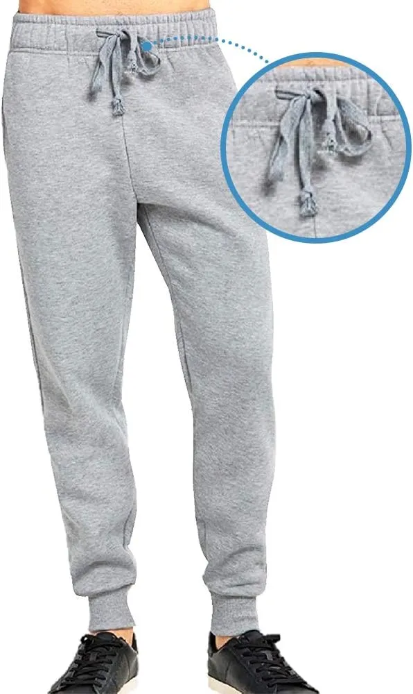 JMR Men's Fleece Sweatpants and Jogger Pants with Side Pockets for Winter Cycling, Gym Training, or Everyday Use