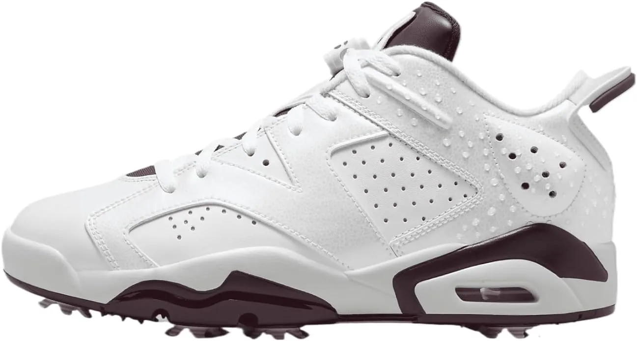 Jordan Retro 6 G NRG Men's Golf Shoes (DV6796-116, White/Bordeaux/White) Size 7.5