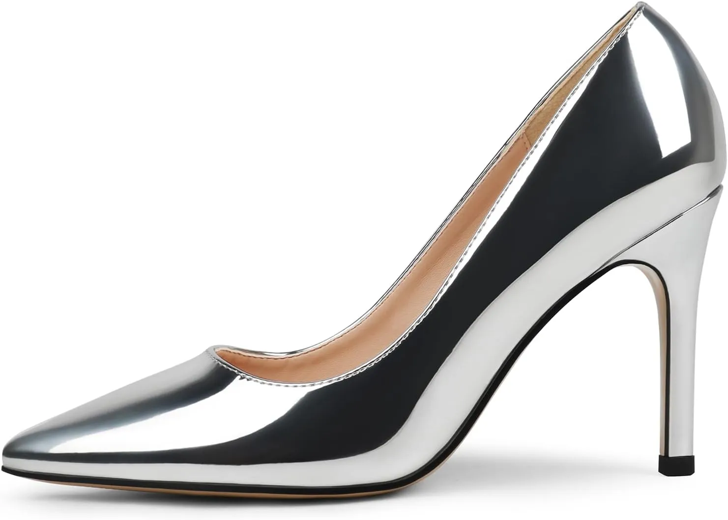 JOY IN LOVE Women's Pumps Shoes 3.5" High Heels Pointy Toe Stiletto Pumps