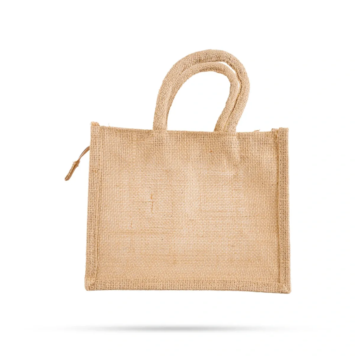 Jute Bag With Zip - 8 x 10 Inches | Transparent Cover Gift Bag/ Jute Handbag/ Jute Carry Bag for Return Gift
