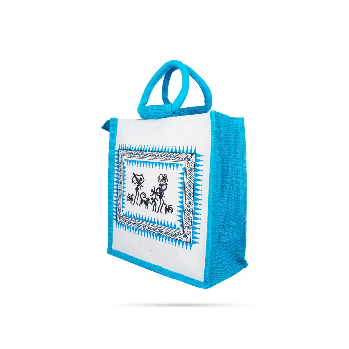 Jute Handbag with Zip - 10.5 x 10 Inches | Jute Tote Bag/ Jute Carry Bag for Women