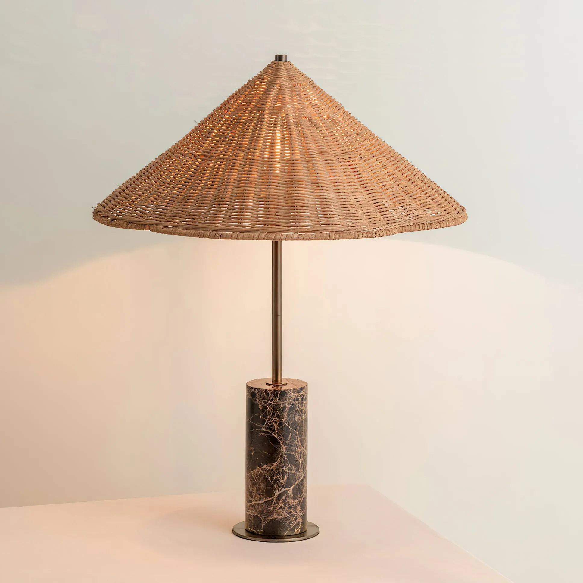 Jute Marble Table Lamp