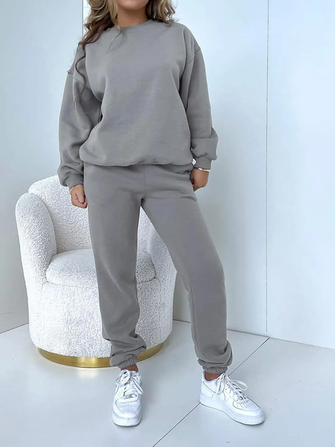 KANSOON Sweatsuits for Women Set 2 Piece Jogging Suit Long Sleeve Pullover Sweatshirts Sweatpants Tracksuit Casual Outfits
