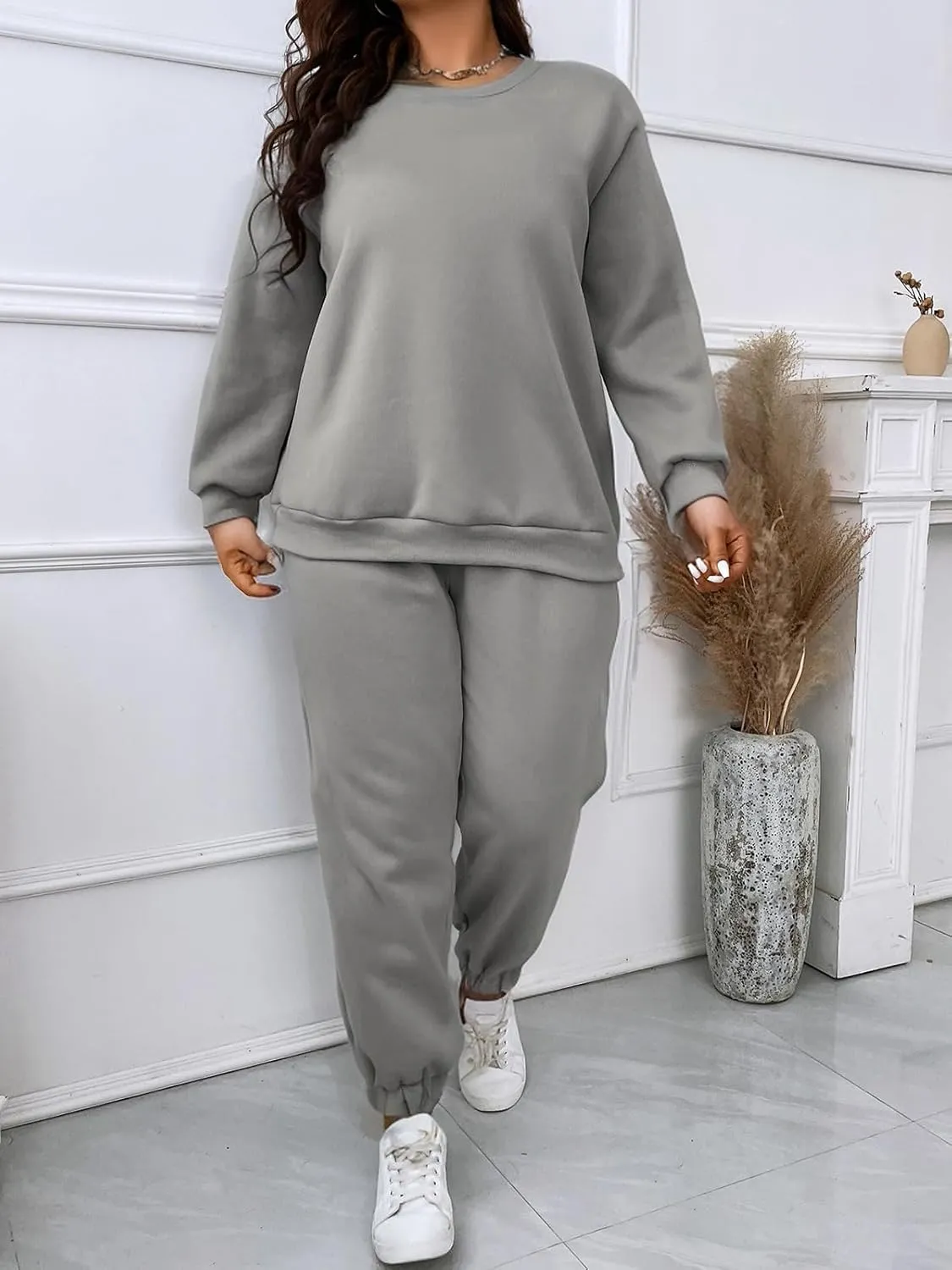 KANSOON Sweatsuits for Women Set 2 Piece Jogging Suit Long Sleeve Pullover Sweatshirts Sweatpants Tracksuit Casual Outfits