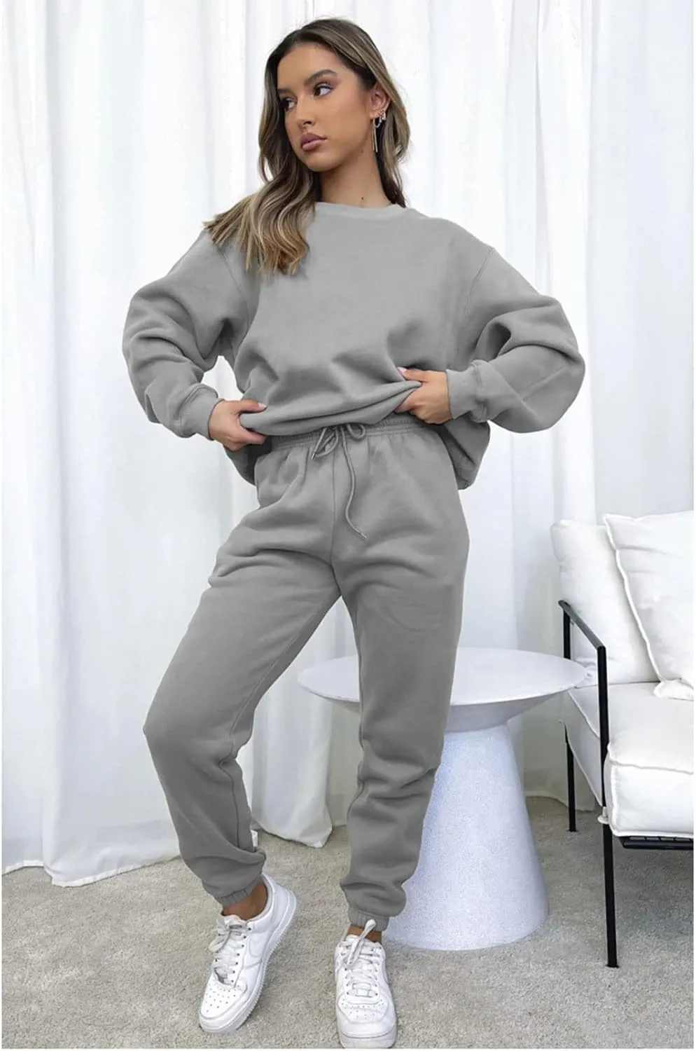 KANSOON Sweatsuits for Women Set 2 Piece Jogging Suit Long Sleeve Pullover Sweatshirts Sweatpants Tracksuit Casual Outfits