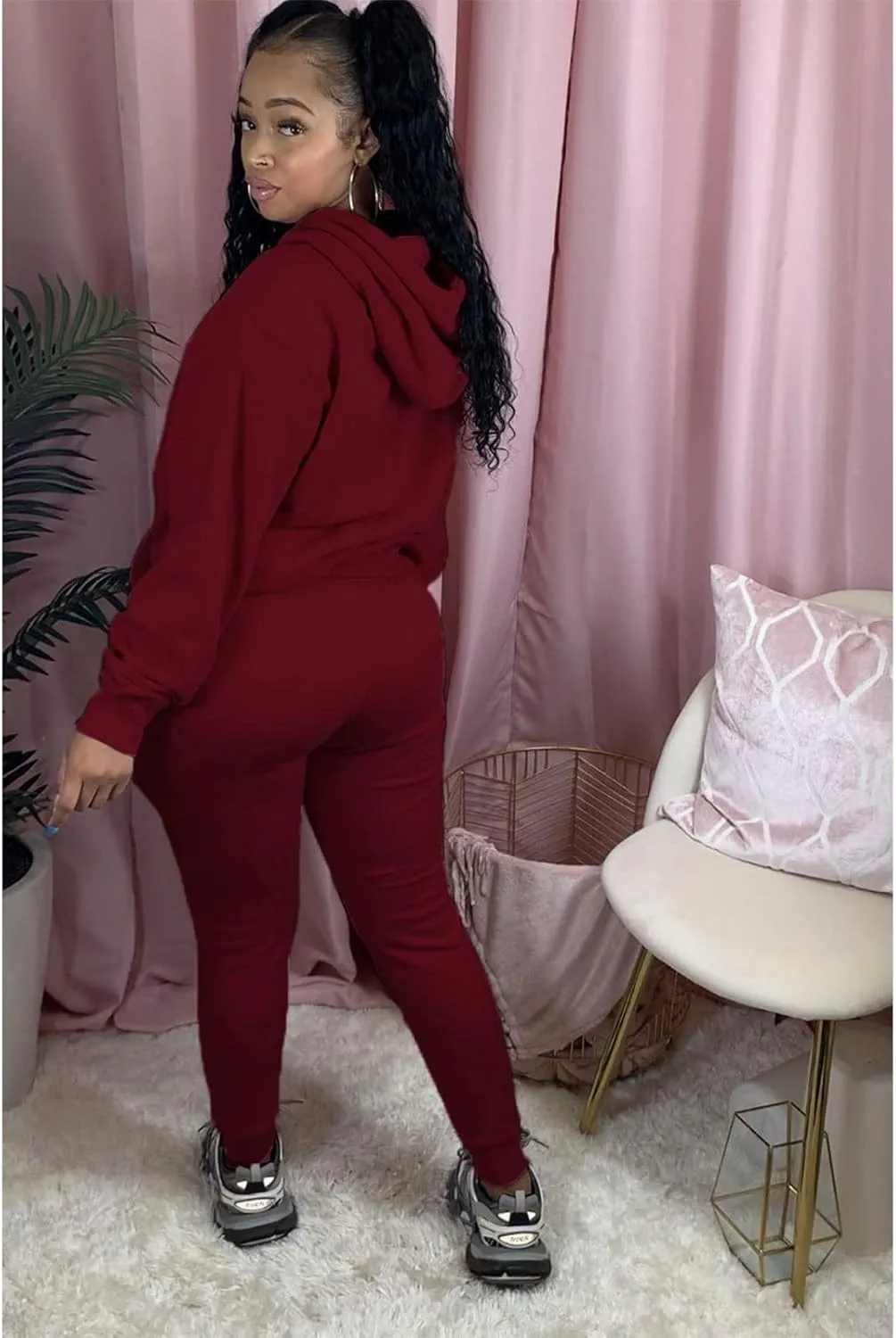 KANSOON Sweatsuits for Women Set 2 Piece Outfits Long Sleeve Hoodie Top and Jogger Pants Tracksuit
