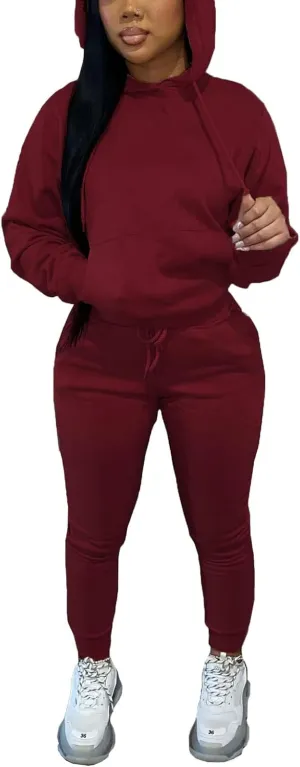 KANSOON Sweatsuits for Women Set 2 Piece Outfits Long Sleeve Hoodie Top and Jogger Pants Tracksuit