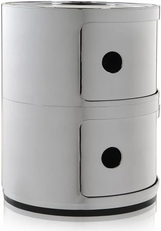 Kartell Componibili Drawers by Anna Castelli Ferrieri, Pack of 1, Metallic Chrome