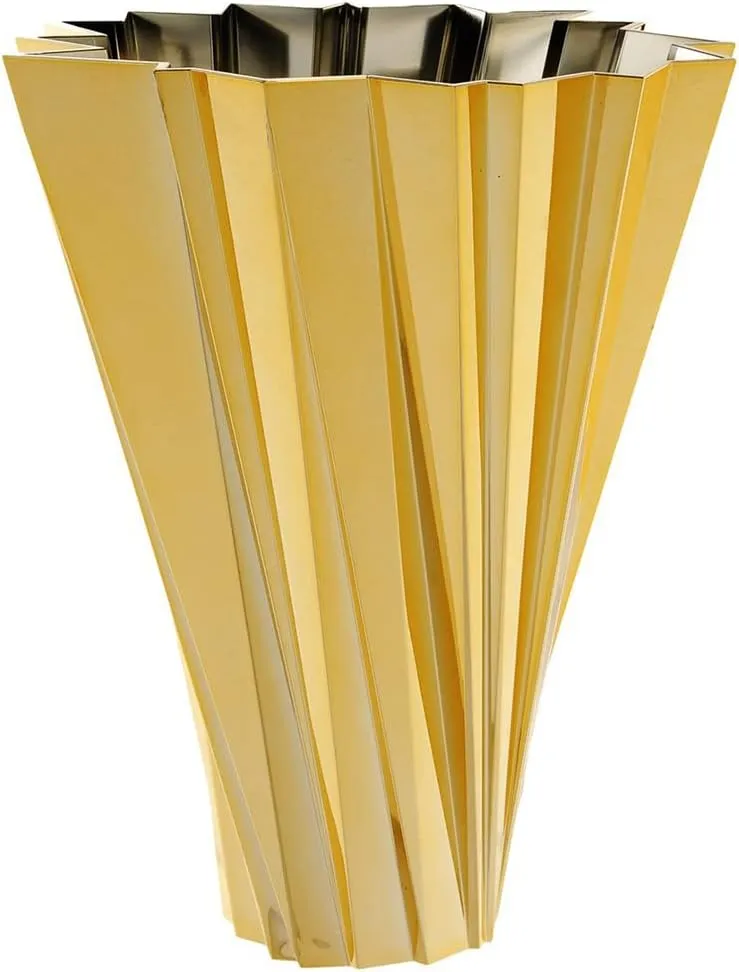 Kartell Shanghai Vase by Mario Bellini, Pack of 1, Metallic Gold