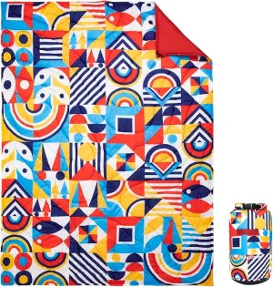 KingCamp Lightweight Camping Blanket - Down Alternative Puffy Printed Camping Quilt - Portable for Travel, Picnic, Hiking, Stadium, Airplane - 79" x 57" (Festival)
