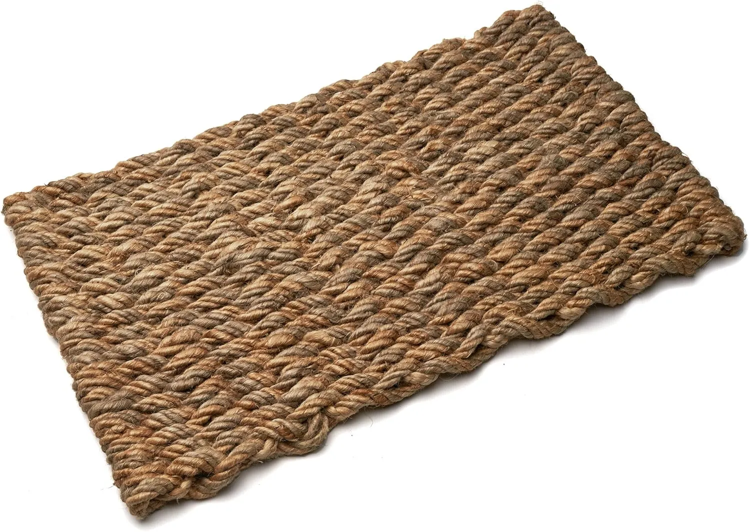 Kings County Tools Jute Rug | Woven Door Mat | Natural Fiber Jute Entry Rug | Reversible Indoor & Outdoor Doormat | Hand Braided | Safe for Decking | Soft & Durable Burlap Rag Rug Runner | 30" x 17"