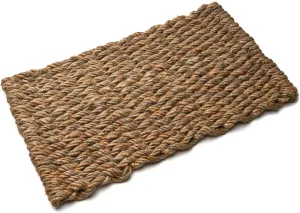 Kings County Tools Jute Rug | Woven Door Mat | Natural Fiber Jute Entry Rug | Reversible Indoor & Outdoor Doormat | Hand Braided | Safe for Decking | Soft & Durable Burlap Rag Rug Runner | 30" x 17"
