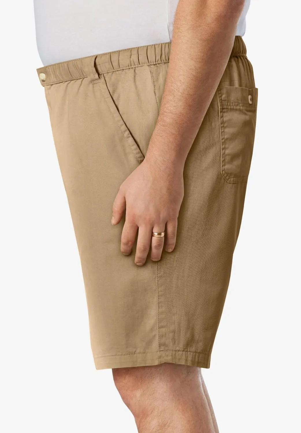 KingSize Knockarounds 8" Full Elastic Plain Front Shorts