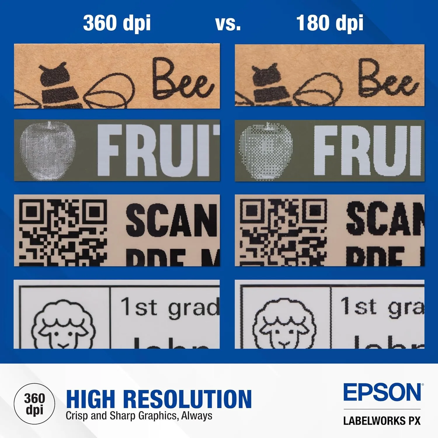 LABELWORKS Epson LW-C610PX Premium Portable Bluetooth Label Machine Printer – Create Sticker Labels for Organization, Small Business, Designer Tape Supported, App Compatible