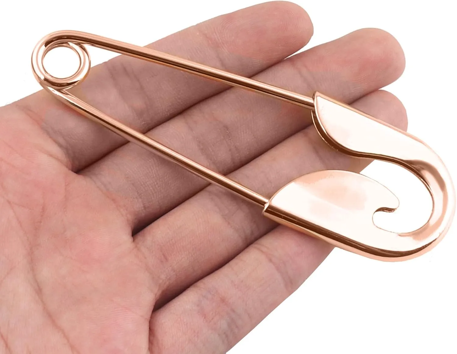 Large Safety Pins Skirt Shawl Large Pin Accessory Hardware Making 4" Giant Laundry Pins Jewelry Jumbo Horse Blanket Pins Handbag Pins 10Pcs (Rose Gold)
