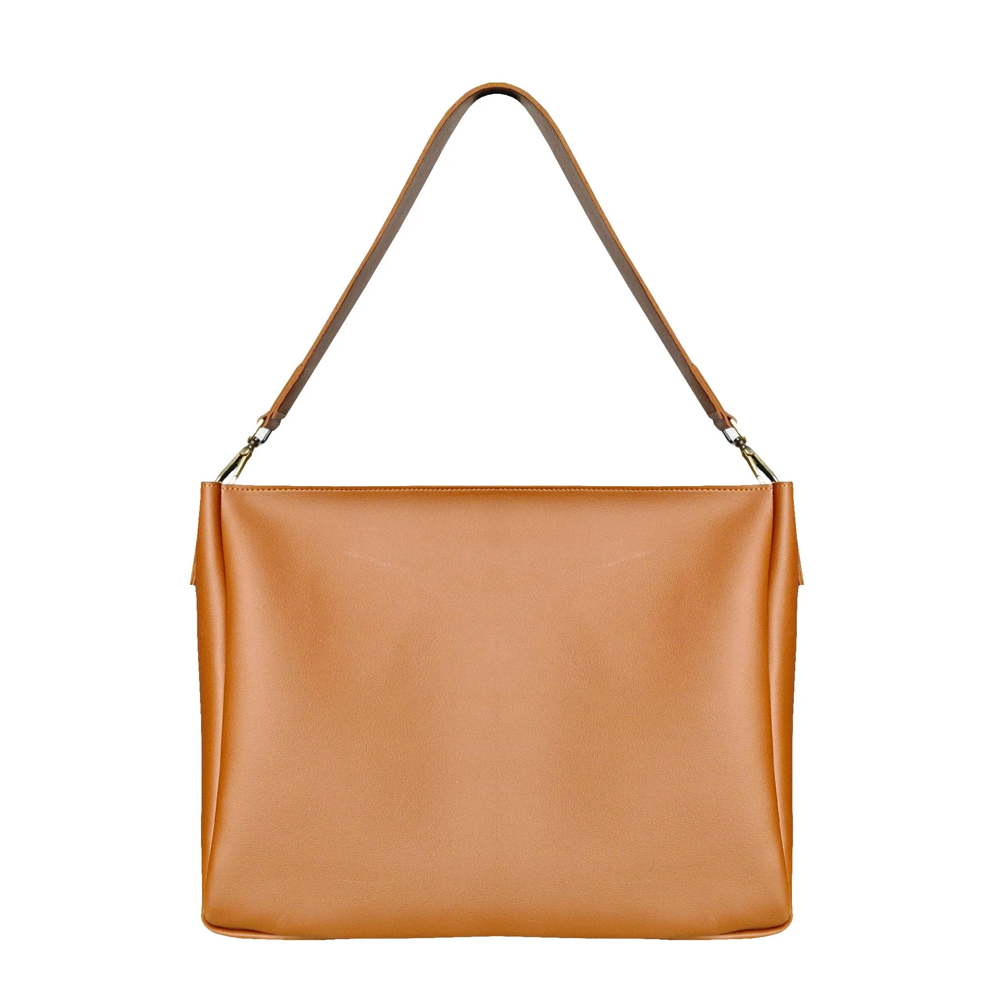 Large Vegan Leather Tote Bag for Women | Tan Tote Bag for Office and Travelling