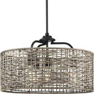 Lavelle Four Light Pendant in Matte Black