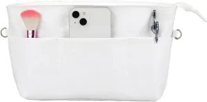 Lckaey Upgraded purse organizer insert for longchamp le pliage and neverfull handbag Ultra-light Dupont Paper insert 4002white-L