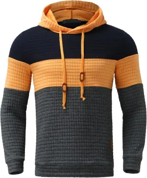 LCMTWX Men Hoodies Casual Hoodies for Men Jacket Casual Stitching Hooded Zipper Sweaters Coat Loose Warm Winter Jacket