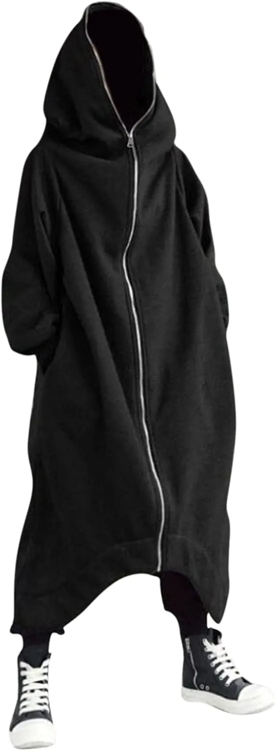 LCMTWX Men Hoodies Casual Hoodies for Men Solid Hooded Sweater Top Full Zip Long Sleeve Sweatshirt With Zip Pockets Men