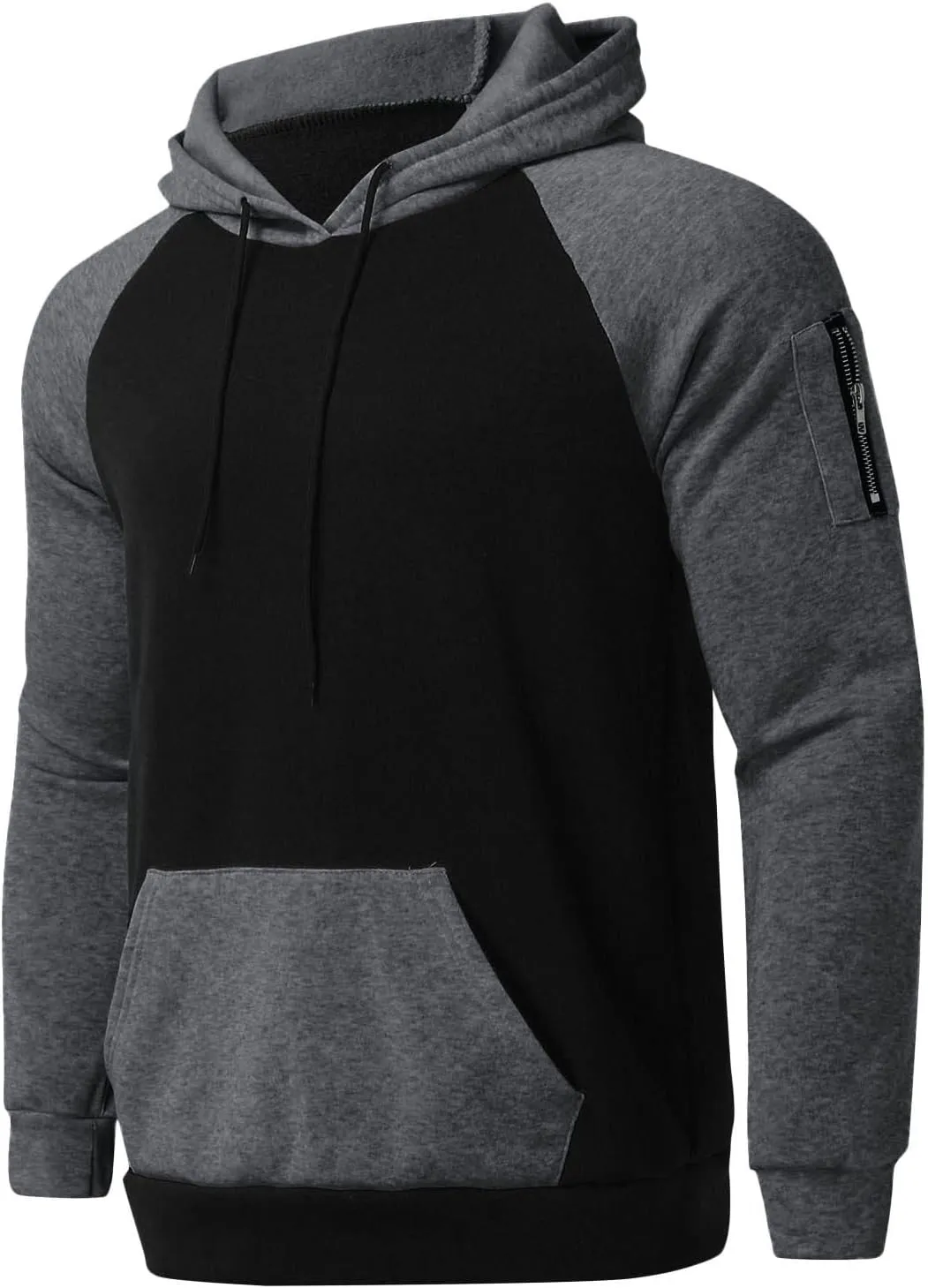 LCMTWX Mens Hoodies And Winter Fashion Coat Jackets Casual Stitching Hooded Zipper Sweater Pullover Hooded Sweatshirt for