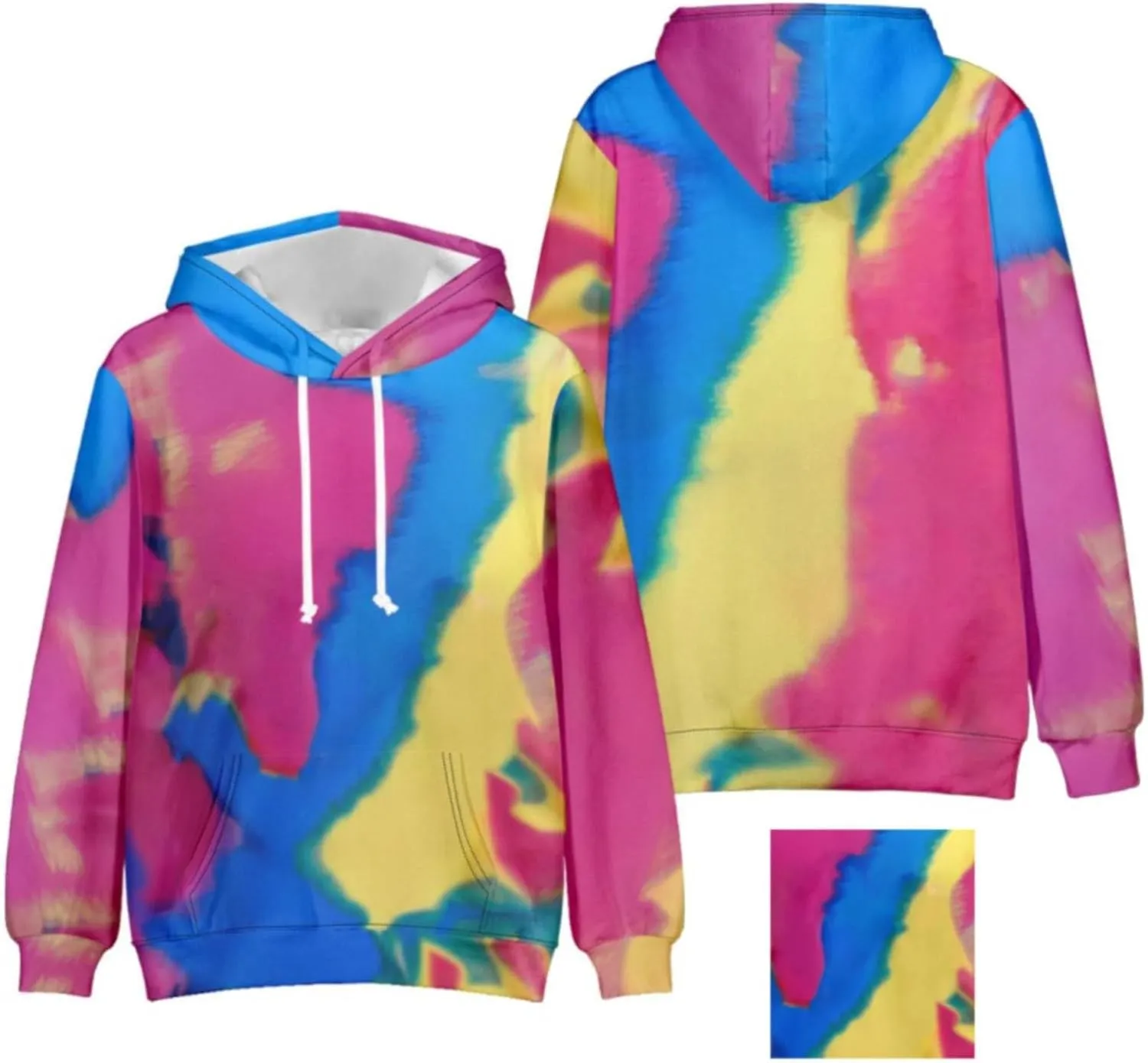 LCMTWX Mens Hoodies Pullover Solid Color Casual Sweater Hooded Sweater Jacket Heavyweight Fleece Hoodie Y2K Pullover Hoodie