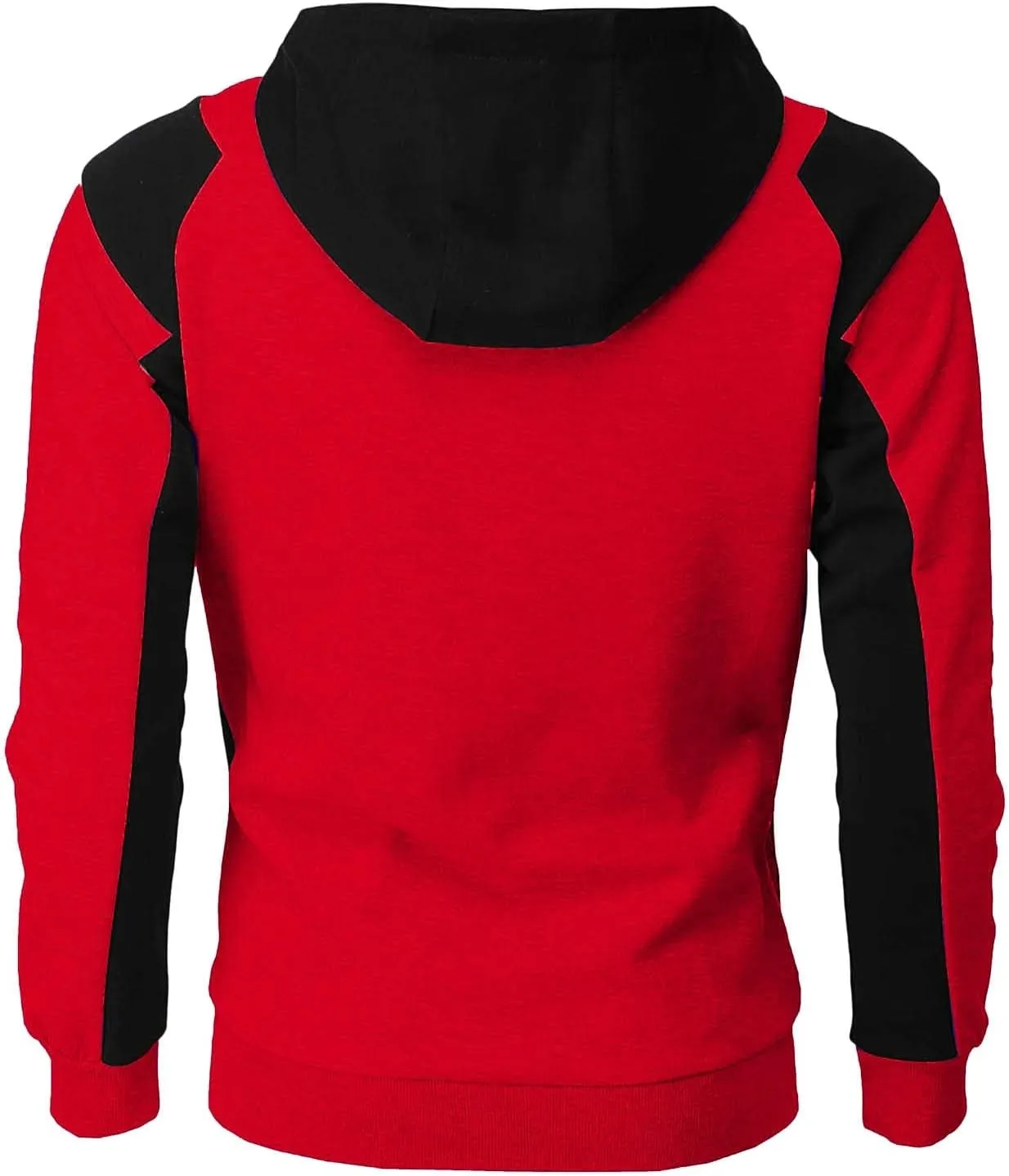 LCMTWX Mens Hoodies Pullover Splicing Large Size Sweater Jacket Heavyweight Fleece Hoodie Fleece Zip Hoodie Sweatshirt