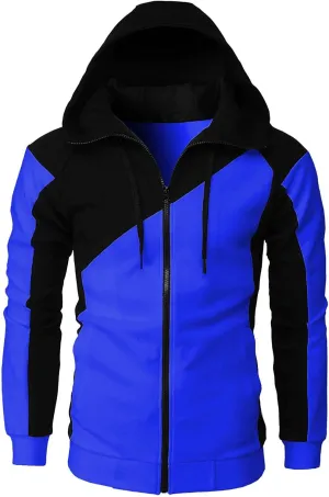 LCMTWX Mens Hoodies Pullover Splicing Large Size Sweater Jacket Heavyweight Fleece Hoodie Fleece Zip Hoodie Sweatshirt
