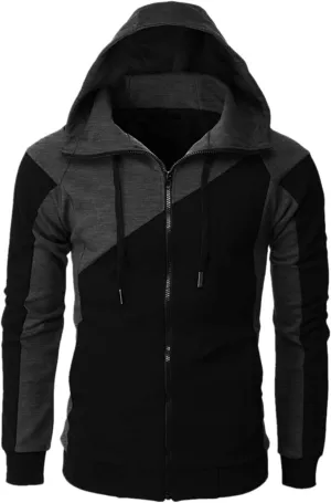 LCMTWX Mens Hoodies Pullover Splicing Large Size Sweater Jacket Heavyweight Fleece Hoodie Fleece Zip Hoodie Sweatshirt