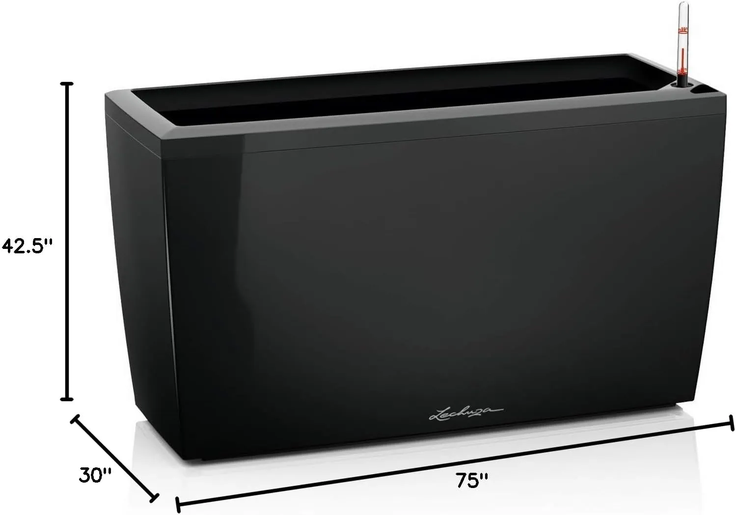 Lechuza CARARO Premium Black high Gloss 18809