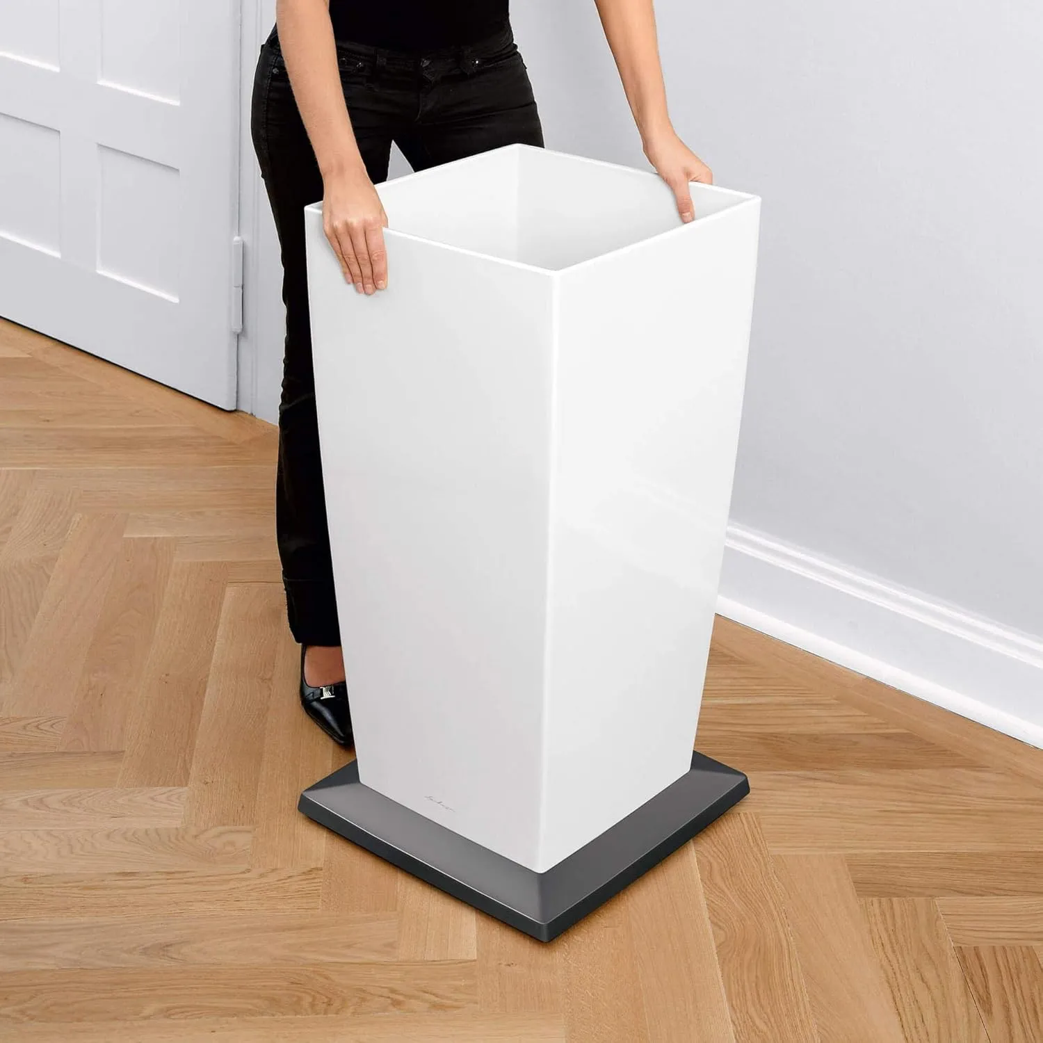 Lechuza CUBICO Premium 40 Taupe high Gloss 18215
