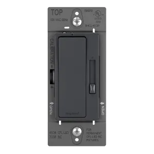 Legrand radiant RH453PGCCV6 450W Preset Decorator Rocker Dimmer Light Switch with Locator Light for Dimmable LED and CFL Bulbs, Single Pole/3-Way, Graphite (1 Count)
