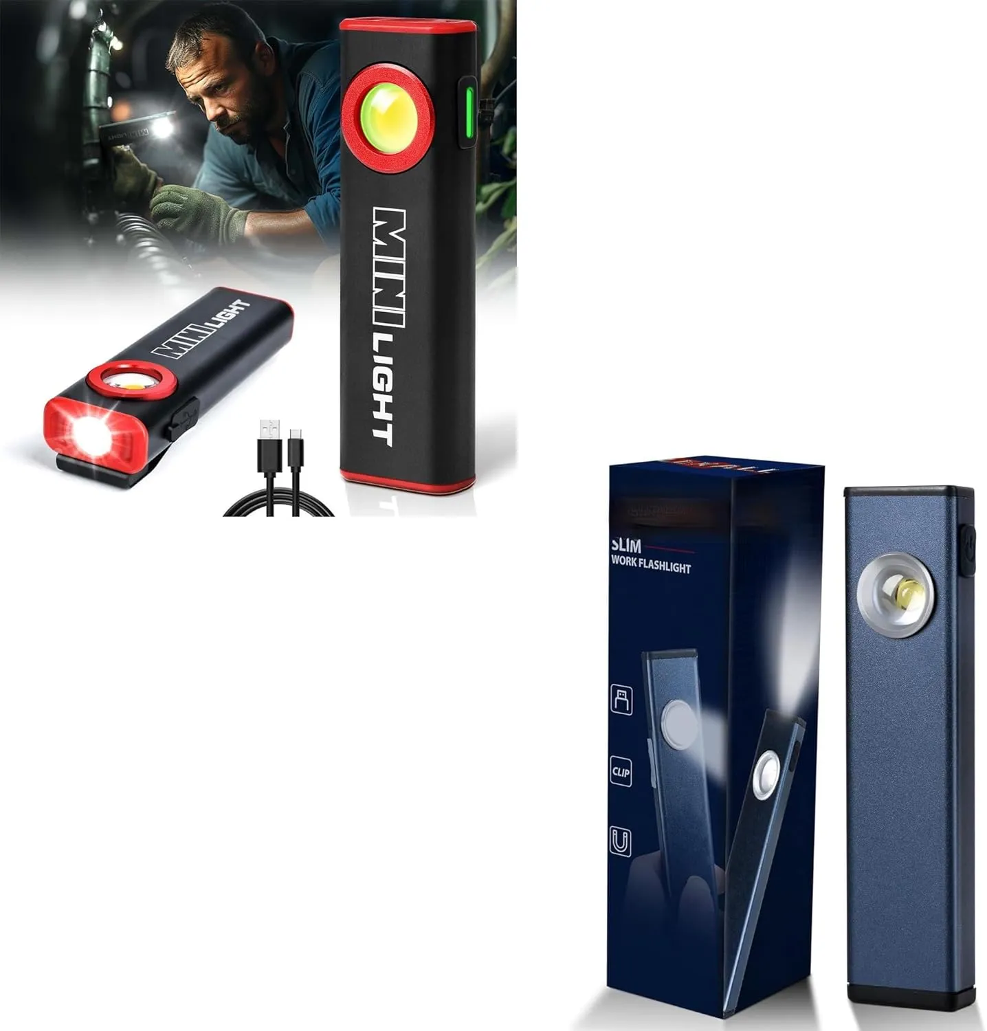 lexall Mini Work Light Flashlight 2 Version