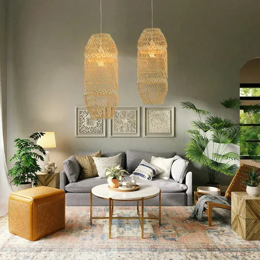Lexi Zinnia Rattan Pendant Light
