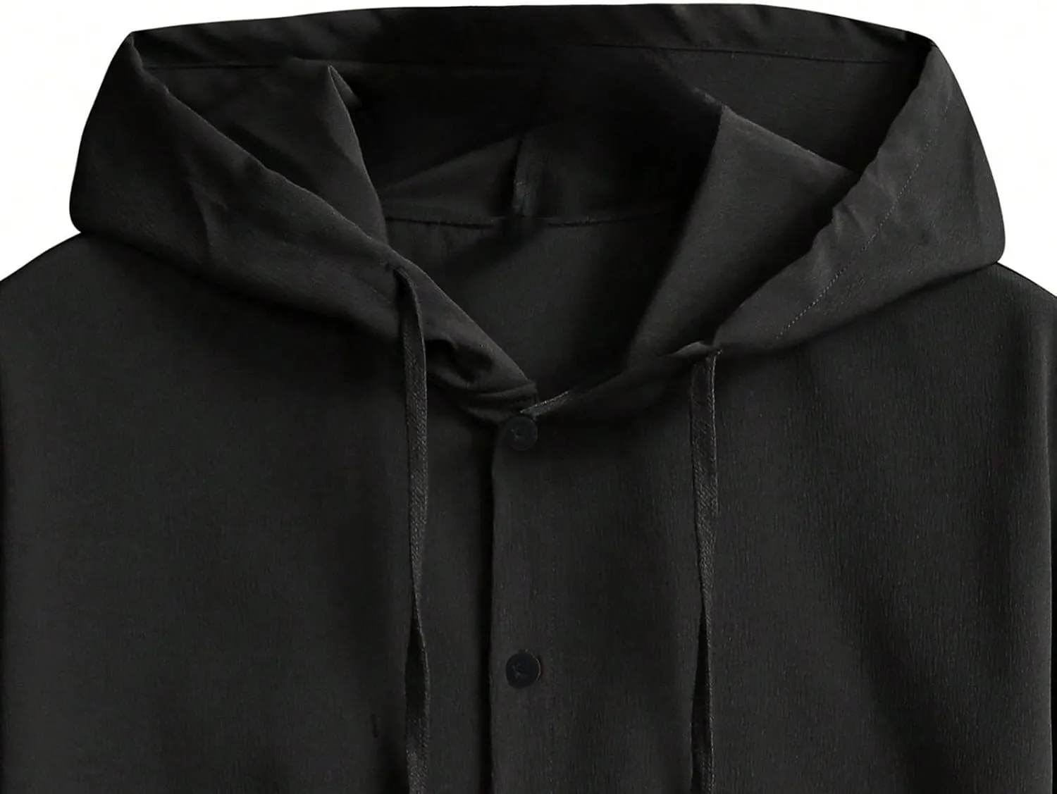 Lightweight Hooded Shirts for Men Roll Up Long Sleeve Casual Buttton Down Drawstring Hoodies Beach Yoga T Shirts
