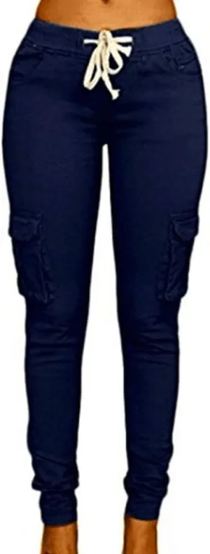 LINGMIN Women's Casaul Stretchy Pull-on Waist Skinny Solid Color Slim Leg Leggings Pants