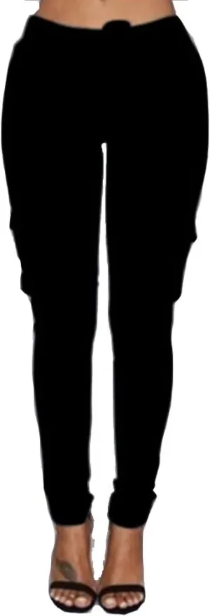 LINGMIN Women's Casaul Stretchy Pull-on Waist Skinny Solid Color Slim Leg Leggings Pants