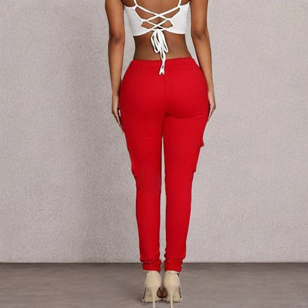 LINGMIN Women's Casaul Stretchy Pull-on Waist Skinny Solid Color Slim Leg Leggings Pants
