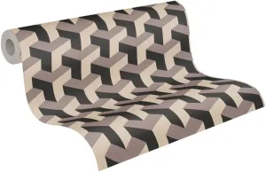 Livingwalls Daniel Hechter 781501 Design Wallpaper - Durable Non-Woven Wallpaper in Graphic Look - 10.05 m x 0.53 m - Beige, Black, Metallic - Made in Germany