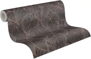 Livingwalls Daniel Hechter Design Wallpaper - Durable Non-Woven Wallpaper in Floral Look - 10.05 m x 0.53 m - Brown, Black, Gold, Metallic - Made in Germany - 781282