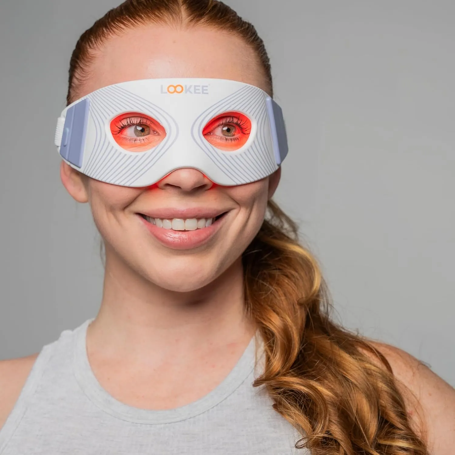 LOOKEE ReviveGlow LED Red Light Therapy for Eyes – Under Eye Red Light Therapy Glasses for Anti-Aging, Wrinkle Reduction, and Mood & Sleep Enhancement & Eye Bags